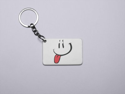 Tougue Twister Emoji- Emoji Printed Keychains For Emoji Lovers(Pack Of 2)