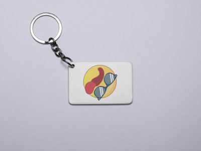 Tongue Out Emoji- Emoji Printed Keychains For Emoji Lovers(Pack Of 2)