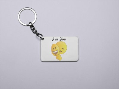 Hidden Feeling Emoji - Emoji Printed Keychains For Emoji Lovers(Pack Of 2)