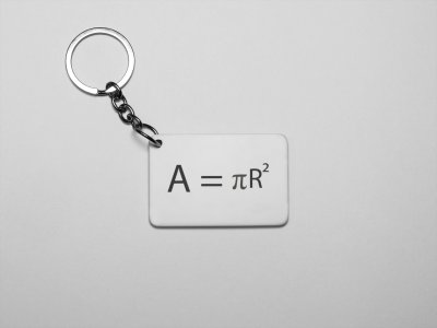 A=pieR2 - Printed Keychains For Mathematics Lover(Pack of 2)