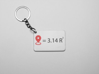 Location= 3.14R2 -Printed Keychains For Mathematics Lover(Pack of 2)