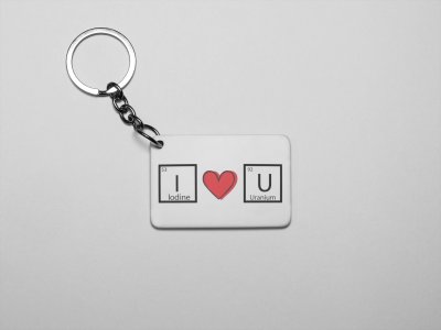 I Love U -Printed Keychains For Mathematics Lover(Pack of 2)