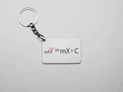 whY=mX+C -Printed Keychains For Mathematics Lover(Pack of 2)