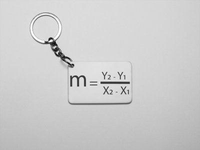 M=Y2-Y1/X2-X1 -Printed Keychains For Mathematics Lover(Pack of 2)