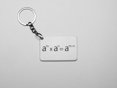 a square m x a square n=a square m+n - Printed Keychains For Mathematics Lover(Pack of 2)