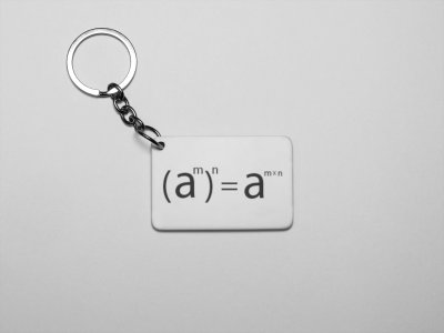 (a square m)n= a square mxn - Printed Keychains For Mathematics Lover(Pack of 2)