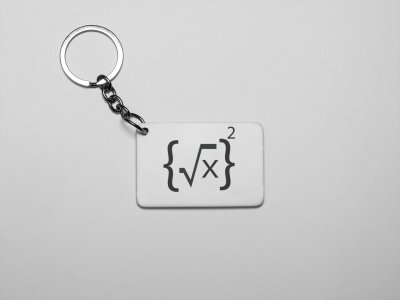 {√x}2-Printed Keychains For Mathematics Lover(Pack of 2)