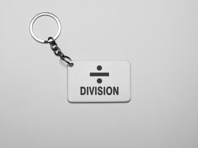 Division-Printed Keychains For Mathematics Lover(Pack of 2)