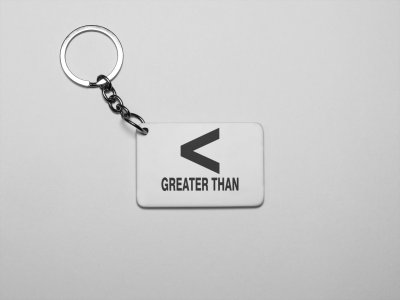Greater Than-Printed Keychains For Mathematics Lover(Pack of 2)