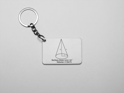 Cone -Printed Keychains For Mathematics Lover(Pack of 2)
