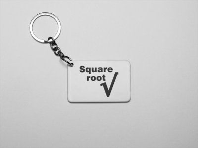 Square root -Printed Keychains For Mathematics Lover(Pack of 2)