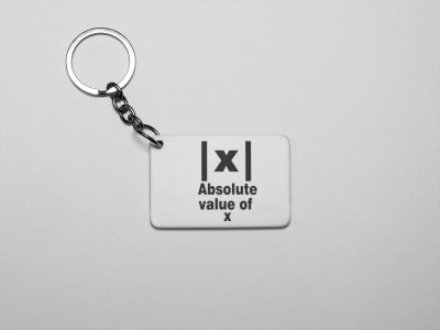 Absolute value of X IxI -Printed Keychains For Mathematics Lover(Pack of 2)