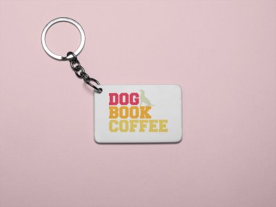 Dog book and coffee -printed Keychains for pet lovers(Pack of 2)