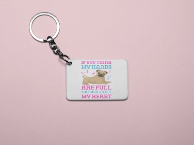 If you think my hands are full you should see my heart-printed Keychains for pet lovers(Pack of 2)