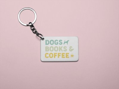 Dogs books coffee -printed Keychains for pet lovers(Pack of 2)
