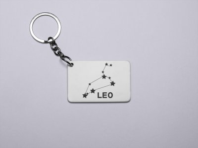 Leo stars - Zodiac Sign Printed Keychains For Astrology Lovers(Pack of 2)