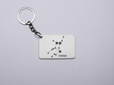 Virgo stars - Zodiac Sign Printed Keychains For Astrology Lovers(Pack of 2)