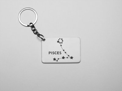 Picses stars - Zodiac Sign Printed Keychains For Astrology Lovers(Pack of 2)