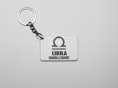 Libra, charming and harmony - Zodiac Sign Printed Keychains For Astrology Lovers(Pack of 2)