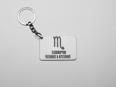 Scorpio, passionate and mysterious - Zodiac Sign Printed Keychains For Astrology Lovers(Pack of 2)