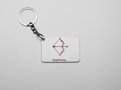Sagittarius (BG Brown) - Zodiac Sign Printed Keychains For Astrology Lovers(Pack of 2)