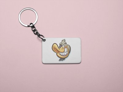 Duck smiling - Printed animated creature Keychains For Animation Lovers(Pack of 2)