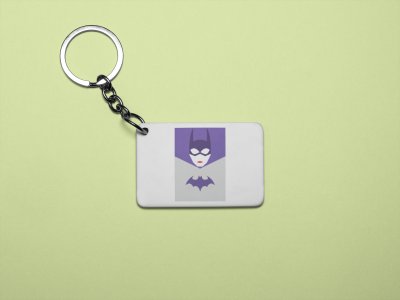 Batwoman (BG Violet) - Printed animated creature Keychains For Animation Lovers(Pack of 2)