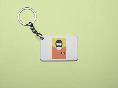 Robin (BG Orange, Yellow) - Printed animated creature Keychains For Animation Lovers(Pack of 2)