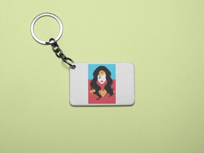 Wonder woman - Printed animated creature Keychains For Animation Lovers(Pack of 2)
