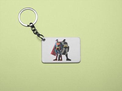 Superman v/s Batman - Printed animated creature Keychains For Animation Lovers(Pack of 2)