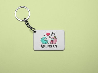 Love is among us, O designed as Balloon heart - Printed animated creature Keychains For Animation Lovers(Pack of 2)