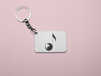 Musical instrument note-White -Designable Musicllnstrument Keychain ( Combo Set Of 2)