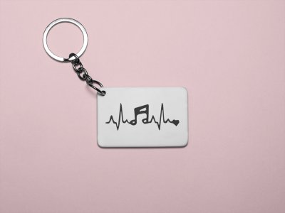 Music is my life-White -Designable Musicllnstrument Keychain ( Combo Set Of 2)