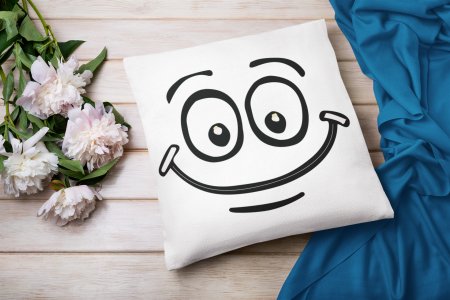 Big Eye Emoji - Emoji Printed Pillow Covers For Emoji Lovers(Pack Of Two)