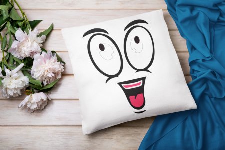 Looking Up Emoji - Emoji Printed Pillow Covers For Emoji Lovers(Pack Of Two)