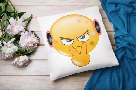 I Am Watching You Emoji - Emoji Printed Pillow Covers For Emoji Lovers(Pack Of Two)