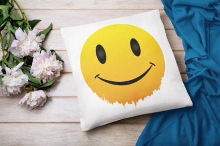 Faded Smile Emoji - Emoji Printed Pillow Covers For Emoji Lovers(Pack Of Two)