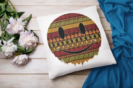 Colourful Patterns in Smiley Emoji - Emoji Printed Pillow Covers For Emoji Lovers(Pack Of Two)