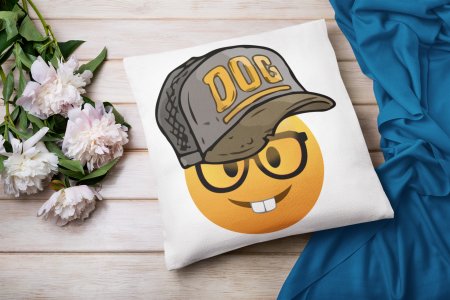 Rabbit Teeth with a Cap Emoji - Emoji Printed Pillow Covers For Emoji Lovers(Pack Of Two)