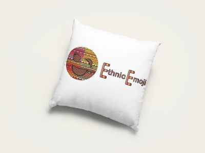 Ethnic Emoji with Patterns - Emoji Printed Pillow Covers For Emoji Lovers(Pack Of Two)