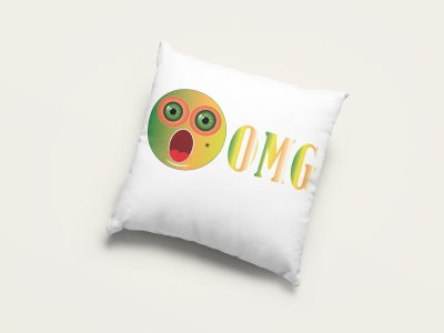 Shocked Emoji - Emoji Printed Pillow Covers For Emoji Lovers(Pack Of Two)