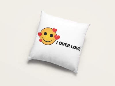 I Over Love Emoji - Emoji Printed Pillow Covers For Emoji Lovers(Pack Of Two)