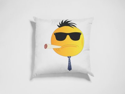 I Am The Boss Emoji - Emoji Printed Pillow Covers For Emoji Lovers(Pack Of Two)