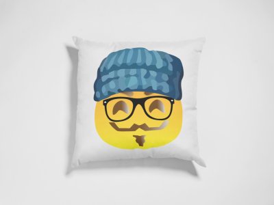 Moustaque Face Emoji - Emoji Printed Pillow Covers For Emoji Lovers(Pack Of Two)