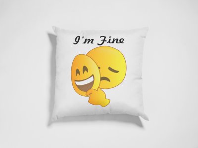 Hidden Feeling Emoji - Emoji Printed Pillow Covers For Emoji Lovers(Pack Of Two)