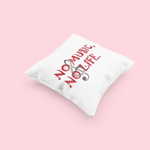 No Music No Life - Special Printed Pillow Covers For Music Lovers(Combo Set of 2)