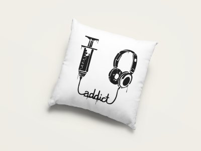 Addicted to music - Special Printed Pillow Covers For Music Lovers(Combo Set of 2)