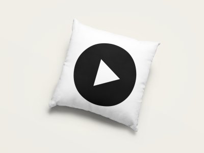 Play Button - Special Printed Pillow Covers For Music Lovers(Combo Set of 2)