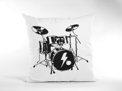 Drum Set - Special Printed Pillow Covers For Music Lovers(Combo Set of 2)