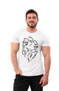 Leo, Liner (White T) - Printed Zodiac Sign Tshirts - Made especially for astrology lovers people